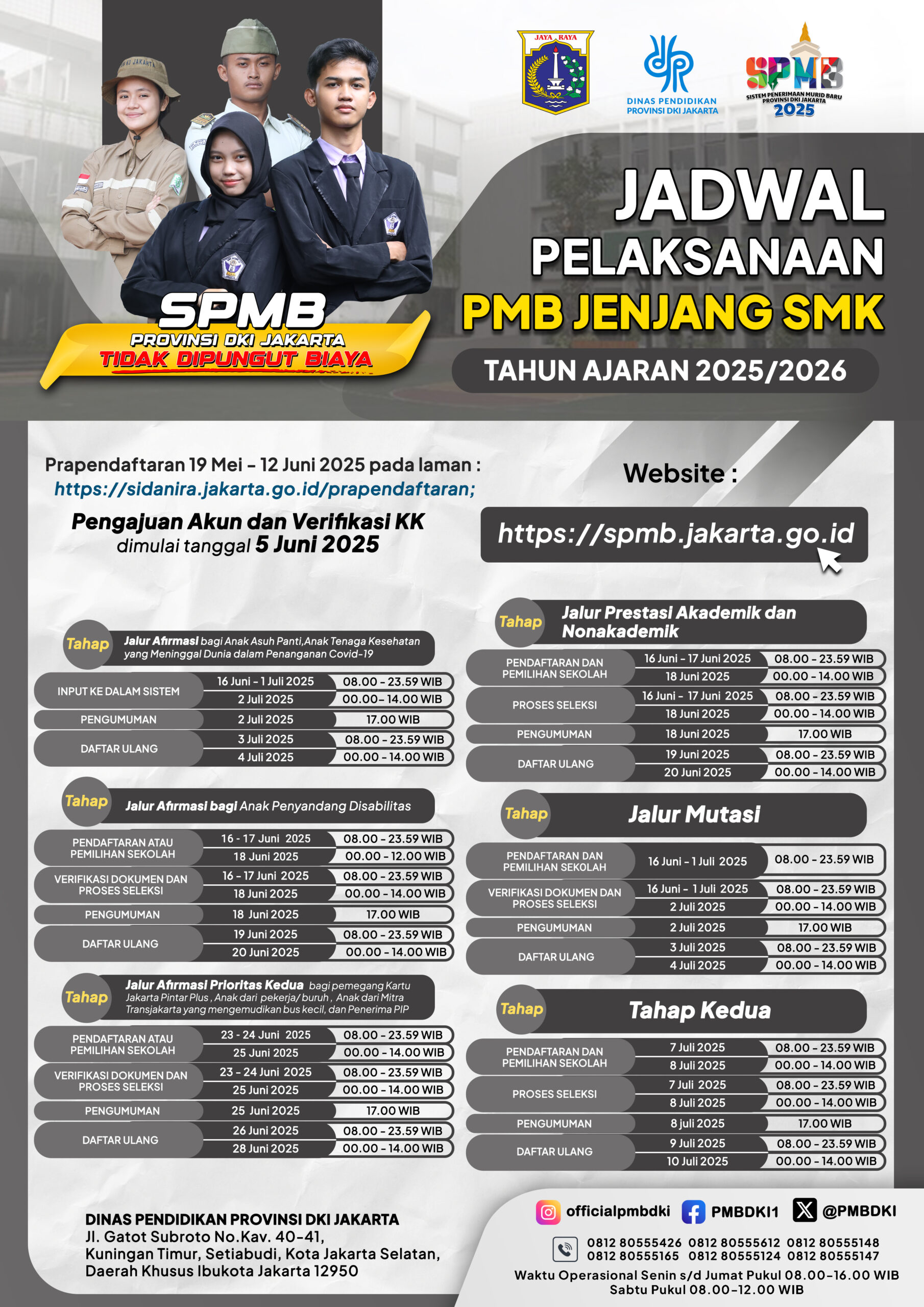 Jadwal Pelaksanaan SPMB SMK Tahun 2025